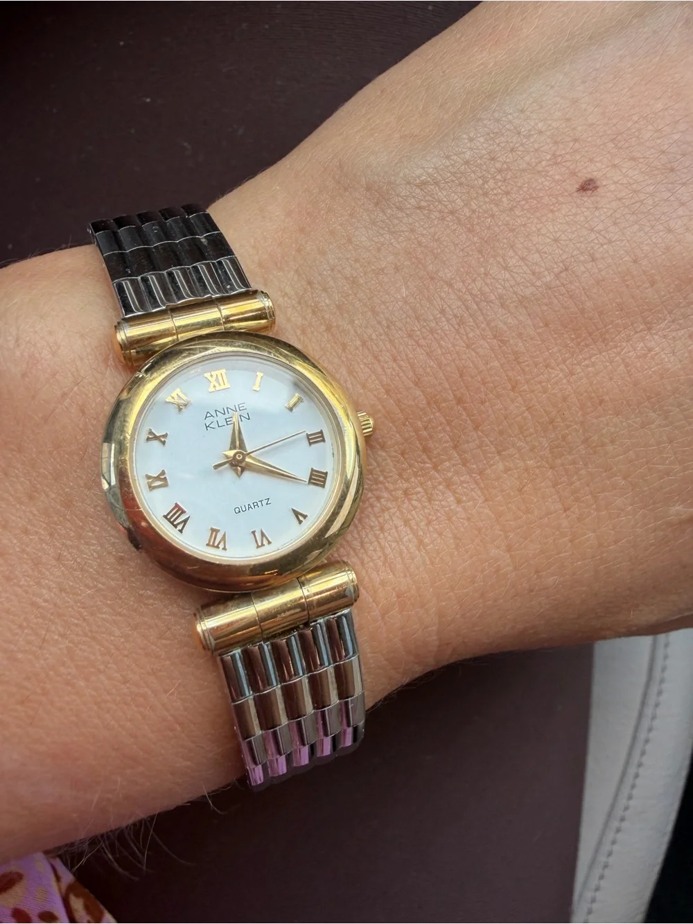 Anne Klein Two-Tone Gold and Silver Women's Quartz Watch